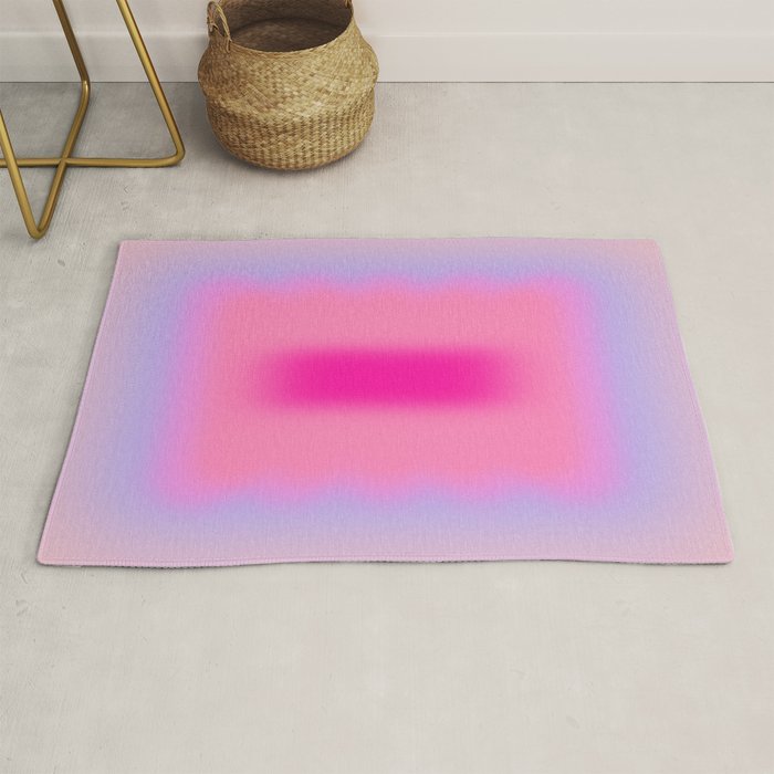 Pink Abstraction - Mid Century Minimalist Gradient Rug Gallery Image 1