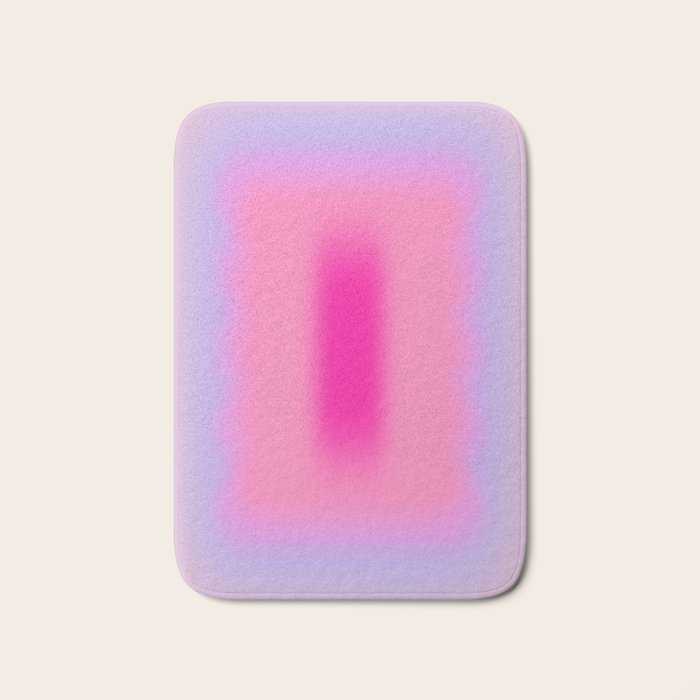 Pink Abstraction - Mid Century Minimalist Gradient Bath Mat Gallery Image 1