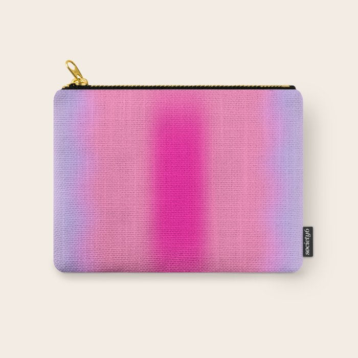 Pink Abstraction - Mid Century Minimalist Gradient Carry All Pouch Gallery Image 1