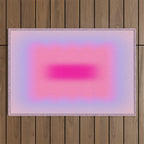 Pink Abstraction - Mid Century Minimalist Gradient Outdoor Rug Gallery Image 1