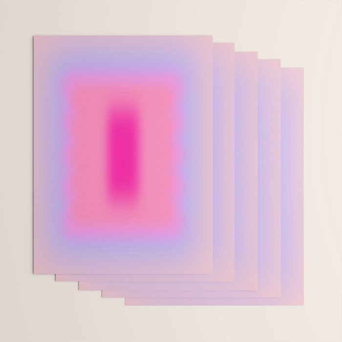 Pink Abstraction - Mid Century Minimalist Gradient Wrapping Paper Gallery Image 3