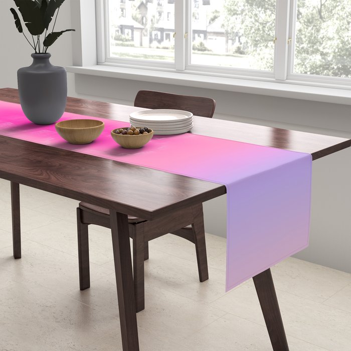 Pink Abstraction - Mid Century Minimalist Gradient Table Runner Gallery Image 2