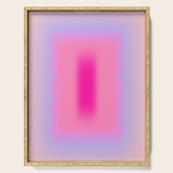 Pink Abstraction - Mid Century Minimalist Gradient Serving Tray Gallery Image 1