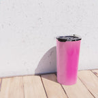 Pink Abstraction - Mid Century Minimalist Gradient Travel Mug Gallery Image 4