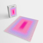 Pink Abstraction - Mid Century Minimalist Gradient Jigsaw Puzzle Gallery Image 2
