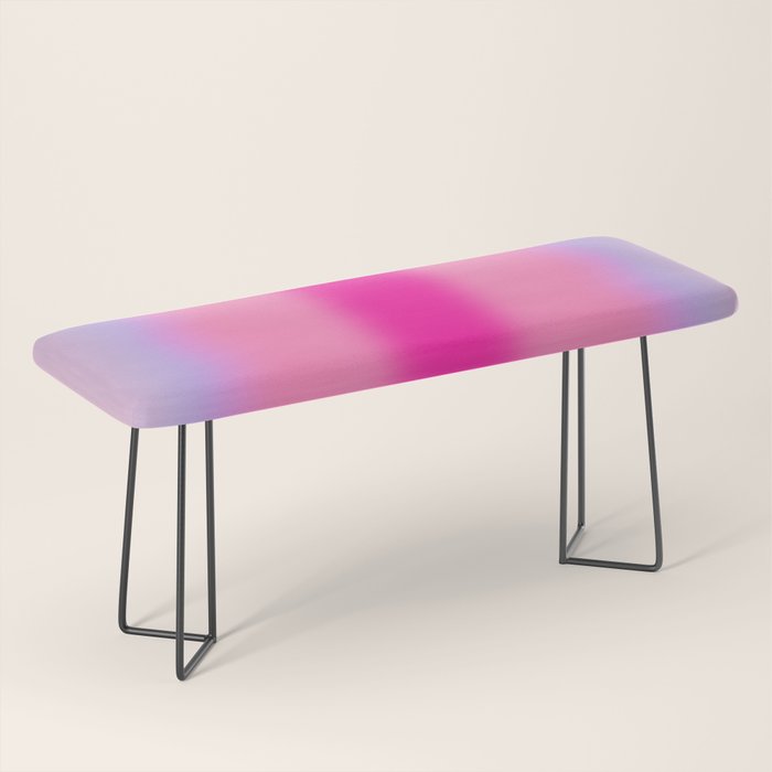 Pink Abstraction - Mid Century Minimalist Gradient Bench Gallery Image 1