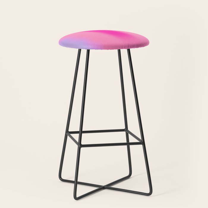 Pink Abstraction - Mid Century Minimalist Gradient Stool Gallery Image 1