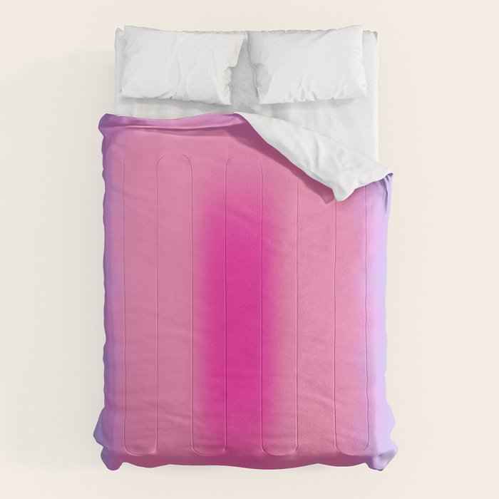 Pink Abstraction - Mid Century Minimalist Gradient Comforter Gallery Image 6