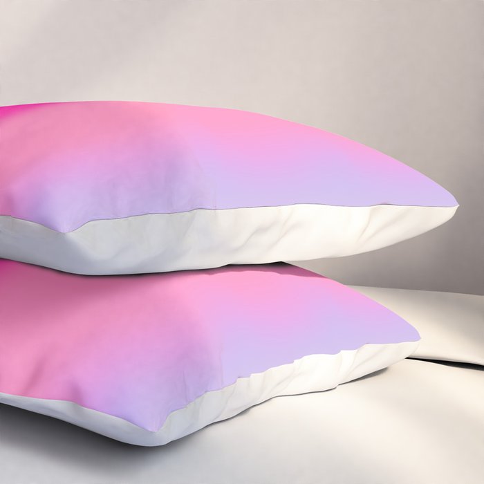 Pink Abstraction - Mid Century Minimalist Gradient Pillow Sham Gallery Image 3