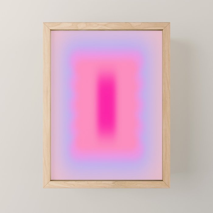 Pink Abstraction - Mid Century Minimalist Gradient Mini Art Print Gallery Image 1