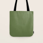 Basil Green Solid Color Tote Bag Gallery Image 1