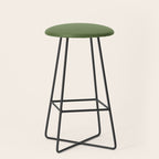 Basil Green Solid Color Stool Gallery Image 1