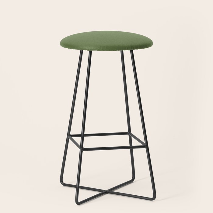 Basil Green Solid Color Stool Gallery Image 1