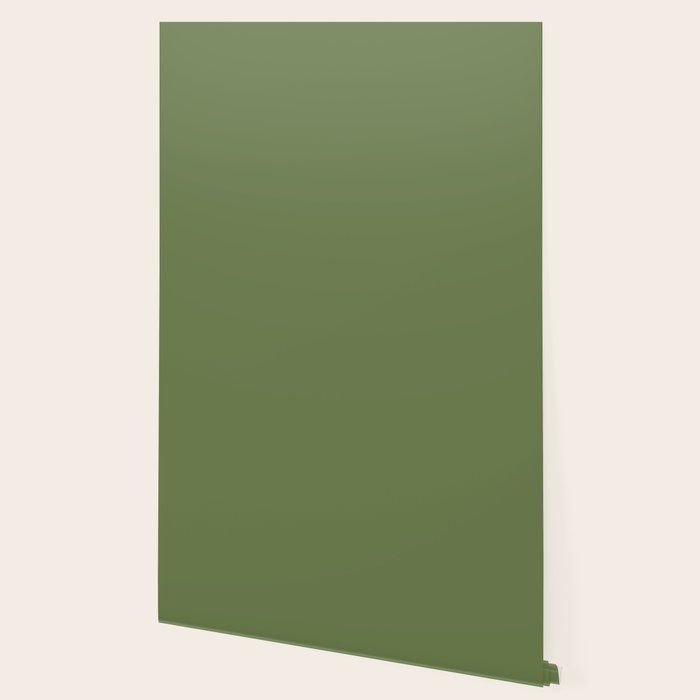 Basil Green Solid Color Wallpaper Gallery Image 2