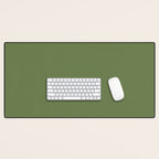 Basil Green Solid Color Desk Mat Gallery Image 1