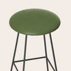 Basil Green Solid Color Stool Gallery Image 2