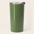 Basil Green Solid Color Travel Mug Gallery Image 2