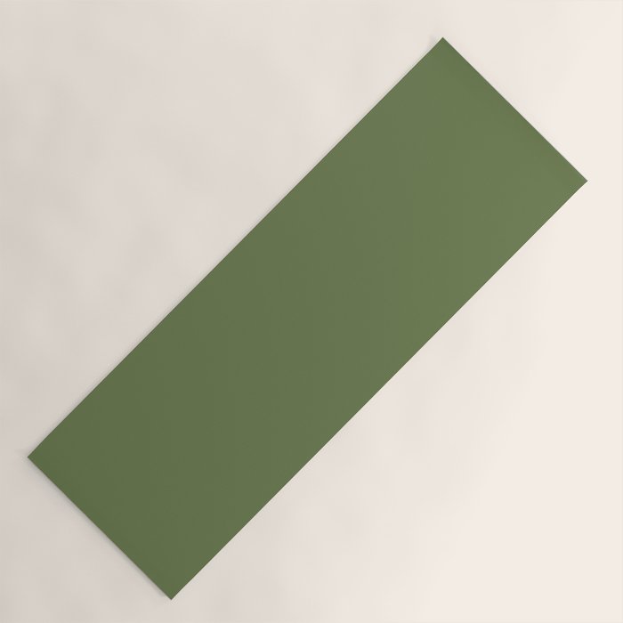 Basil Green Solid Color Yoga Mat Gallery Image 1