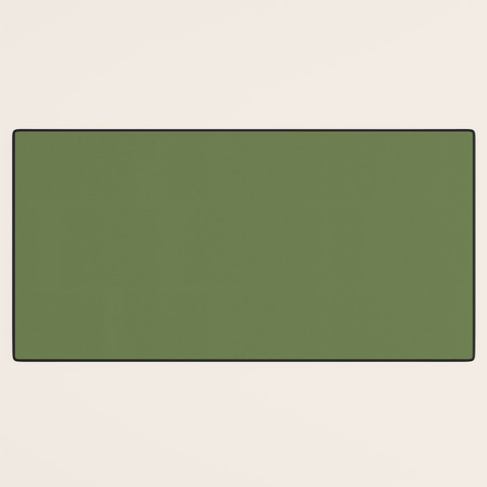 Basil Green Solid Color Desk Mat Gallery Image 3