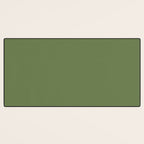 Basil Green Solid Color Desk Mat Gallery Image 3