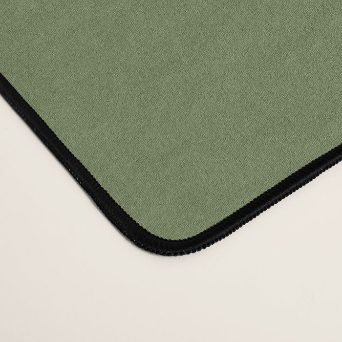Basil Green Solid Color Desk Mat Gallery Image 4