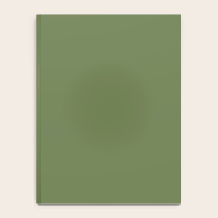 Basil Green Solid Color Notebook Gallery Image 4