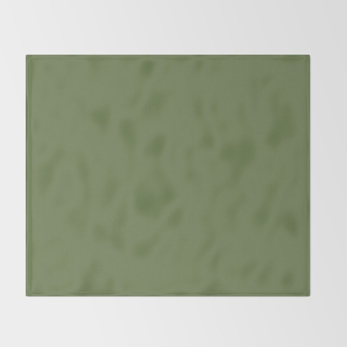 Basil Green Solid Color Throw Blanket Gallery Image 2