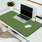 Basil Green Solid Color Desk Mat Gallery Image 2