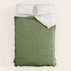 Basil Green Solid Color Comforter Gallery Image 6
