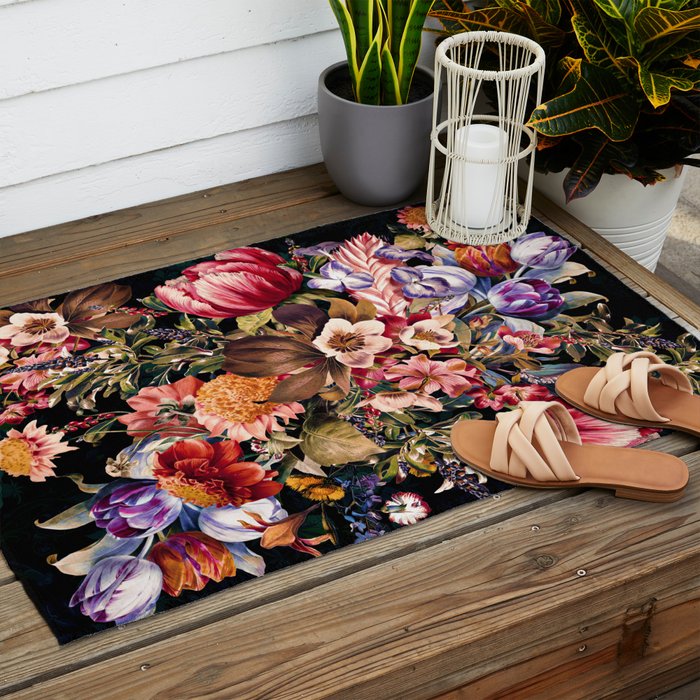 Midnight Garden VII Outdoor Rug Gallery Image 2