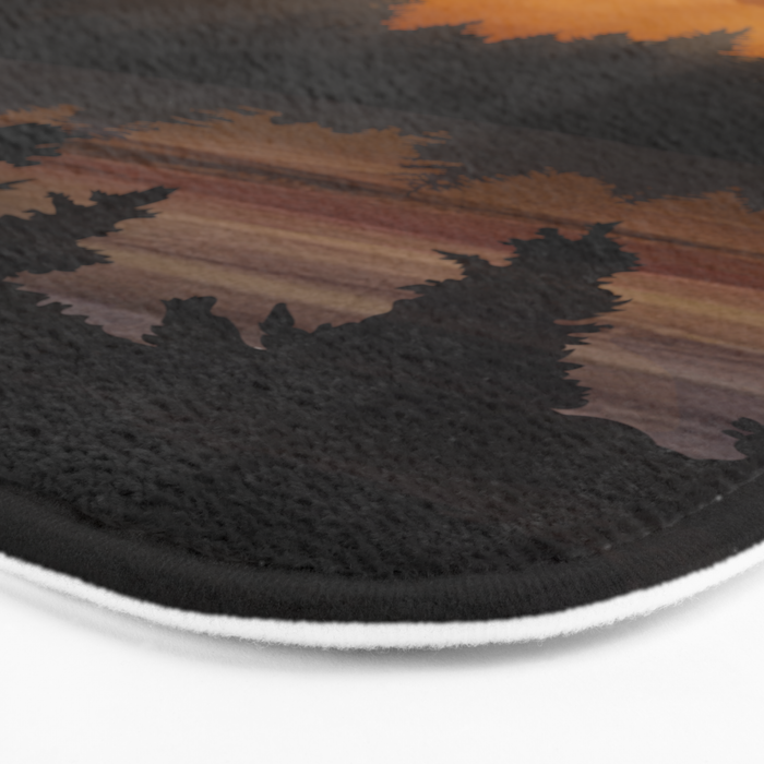 Golden Glimmer Mountain Lake Bath Mat Gallery Image 3