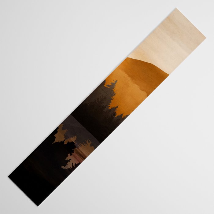 Golden Glimmer Mountain Lake Table Runner Gallery Image 3