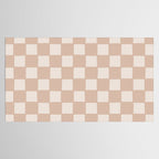 Playful check in sandy beige Tablecloth Gallery Image 2