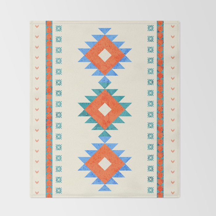 geometry navajo pattern no3 Throw Blanket Gallery Image 2