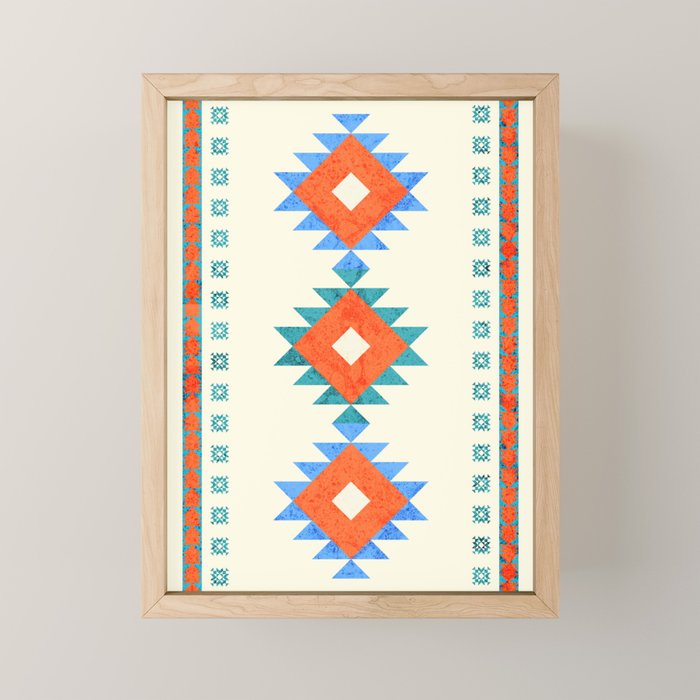 geometry navajo pattern no3 Mini Art Print Gallery Image 1