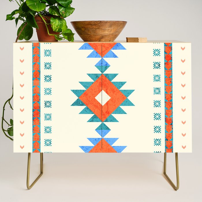 geometry navajo pattern no3 Credenza Gallery Image 1
