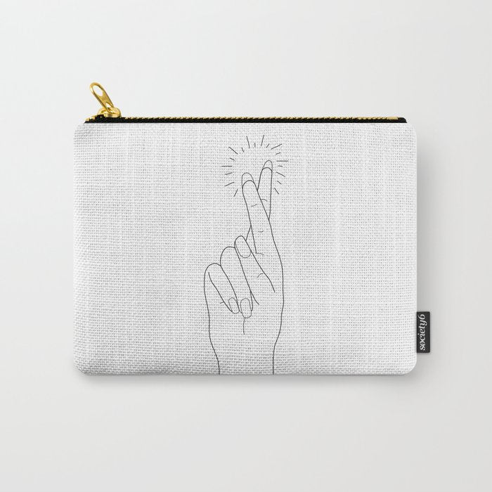 Fingers Crossed Carry All Pouch Gallery Image 1