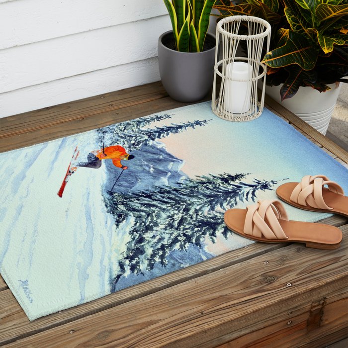 Skiing The Clear Leader Outdoor Rug Gallery Image 2