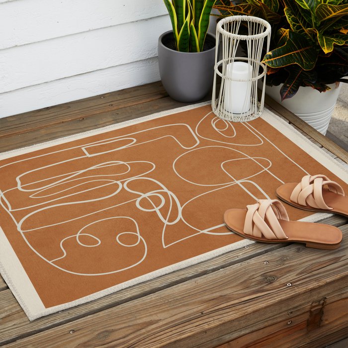 Lines in Space 8 Outdoor Rug Gallery Image 2