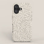 William Morris Willow Bough Ecru Silver iPhone Case Gallery Image 1