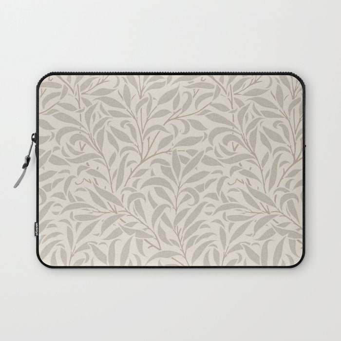 William Morris Willow Bough Ecru Silver Laptop Sleeve Gallery Image 1