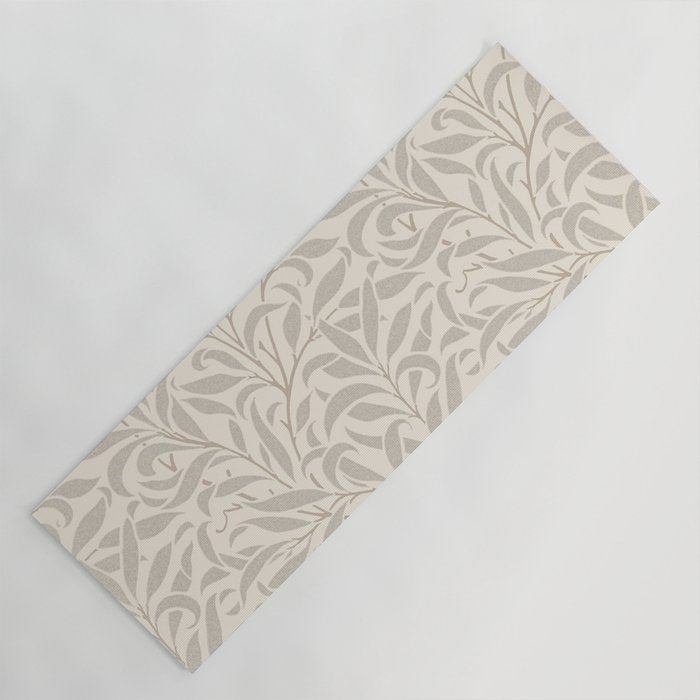 William Morris Willow Bough Ecru Silver Yoga Mat Gallery Image 1