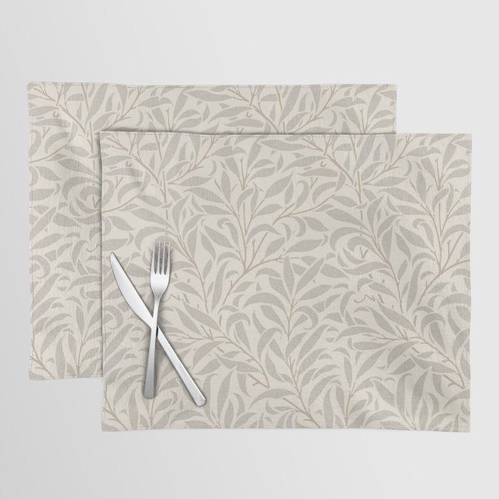 William Morris Willow Bough Ecru Silver Placemat Gallery Image 1