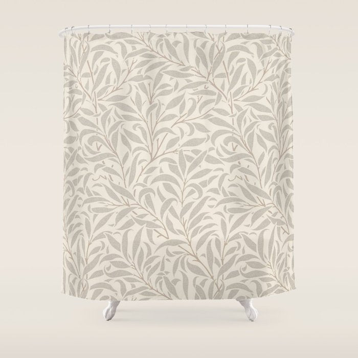 William Morris Willow Bough Ecru Silver Shower Curtain Gallery Image 1