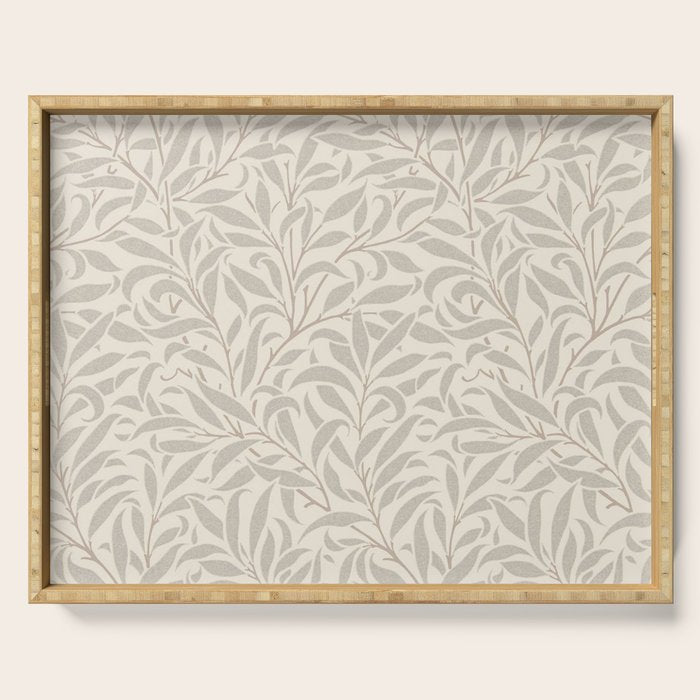 William Morris Willow Bough Ecru Silver Serving Tray Gallery Image 1