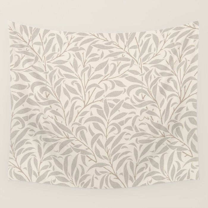William Morris Willow Bough Ecru Silver Wall Tapestry Gallery Image 1