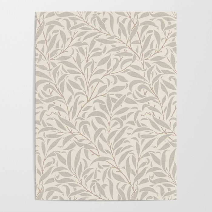 William Morris Willow Bough Ecru Silver Poster Gallery Image 4