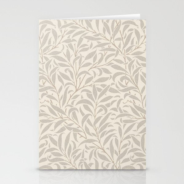 William Morris Willow Bough Ecru Silver Stationery Card Gallery Image 2