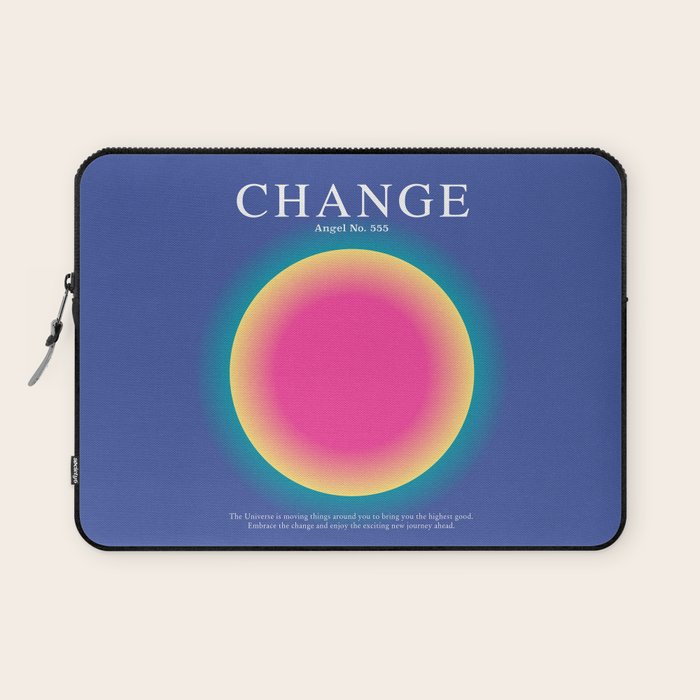 Gradient Angel Numbers: Angel Number 555 - Change Laptop Sleeve Gallery Image 1