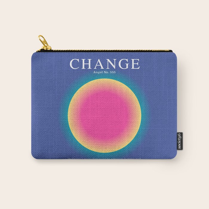 Gradient Angel Numbers: Angel Number 555 - Change Carry All Pouch Gallery Image 1